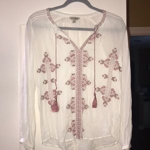 embroidered women’s long sleeve shirt